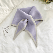 triangle knitted shawl scarf, view 10 - MRSLM