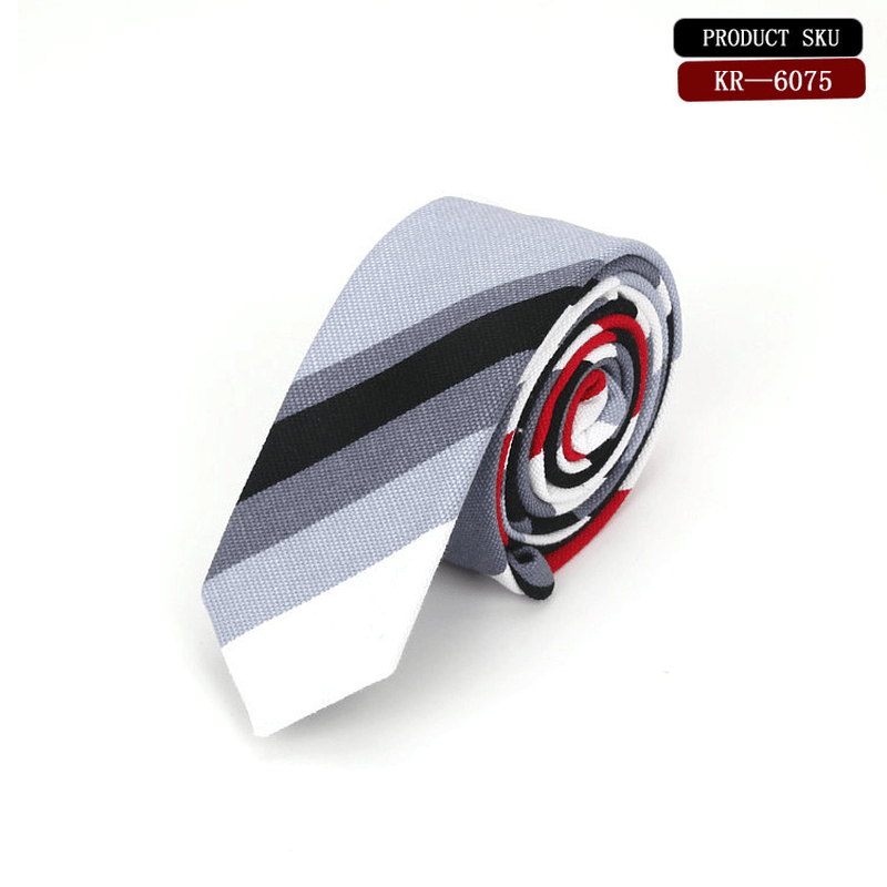 Korean Version Cotton and Linen Pattern Groom'S Wedding Tie - MRSLM