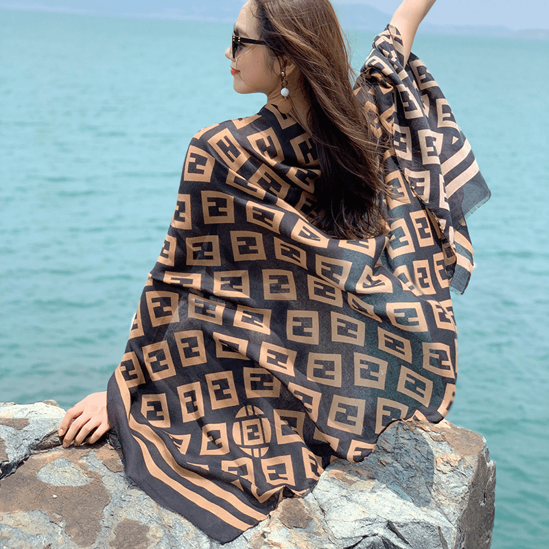 ethnic style cotton scarf, view 3 - MRSLM