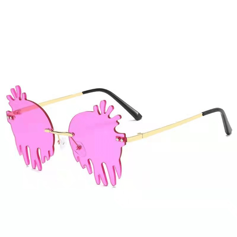 round gold frame colored lens sunglasses, view 4 - MRSLM