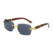 men's rimless diamond cut sunglasses, view 6 - MRSLM