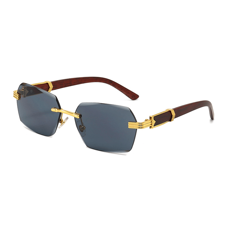 men's rimless diamond cut sunglasses, view 6 - MRSLM