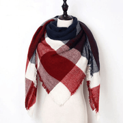 imitation cashmere double-sided plaid shawl, view 2 - MRSLM