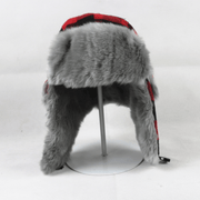 plaid winter ear flap hat, view 2 - MRSLM