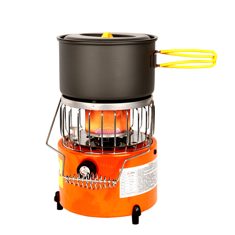 APG 2 in 1 2000W Camping Tent Warm Furnace Warmer Stove Picnic Cooking Stove Ice Fishing Hiking Fire Pit - MRSLM