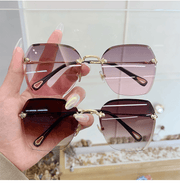 frameless square sunglasses for women, view 4 - MRSLM