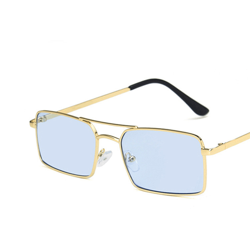 Double beam square metal sunglasses, view 7 - MRSLM