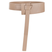 women's extra wide knotted faux leather belt, view 7 - MRSLM