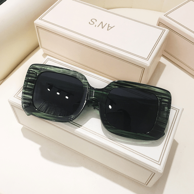 Ladies' square big frame sunglasses, view 5 - MRSLM