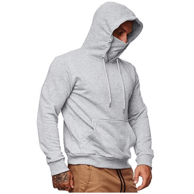 Men'S Solid Color plus Fleece Hoodie Sweatshirt - MRSLM