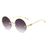 round gold frame gradient sunglasses - MRSLM