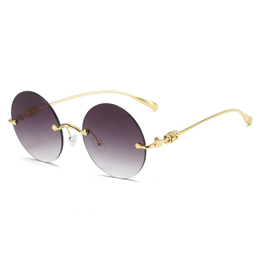 round gold frame gradient sunglasses - MRSLM