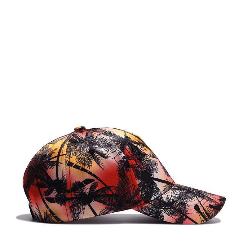 printed coconut pattern cap, view 6 - MRSLM