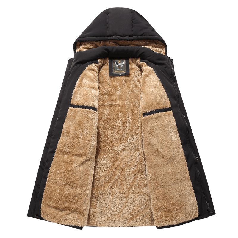 men's mid-length padded hooded jacket, view 6 - MRSLM