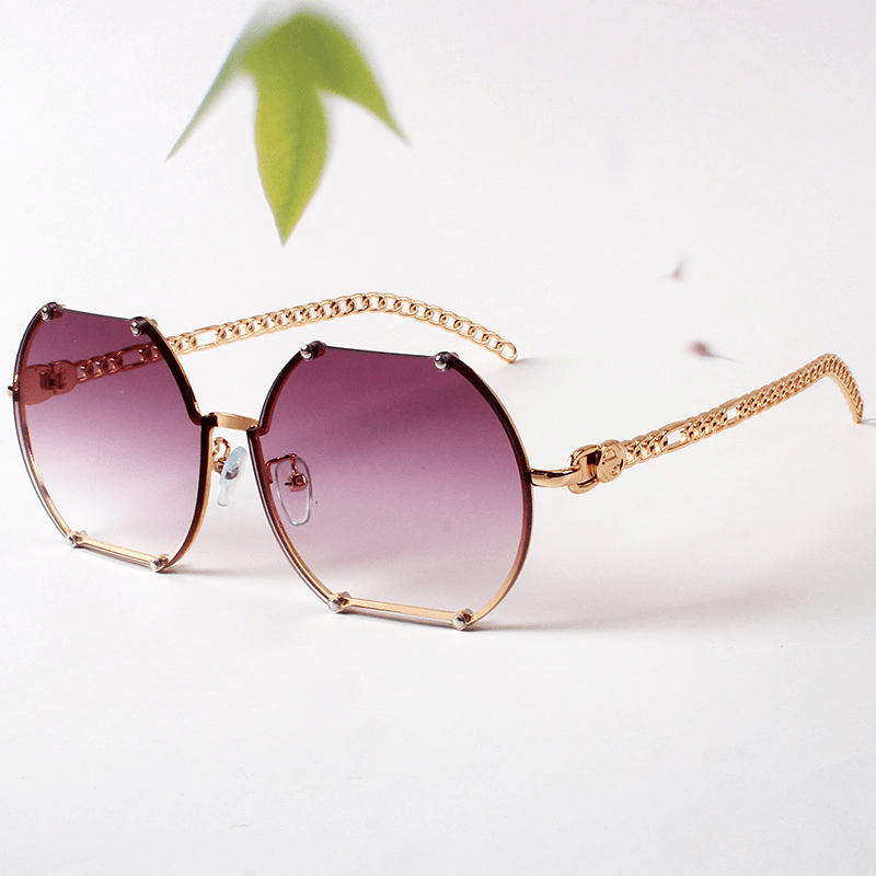 irregular rimless sunglasses, view 5 - MRSLM