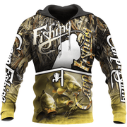 Fishing Enthusiasts Hoodie Digital Printing Outdoor Sports Loose Hoodie with Hood - MRSLM