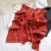 women's printed square scarf, view 2 - MRSLM