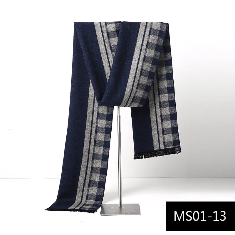 Men's plaid imitation cashmere scarf, view 17 - MRSLM