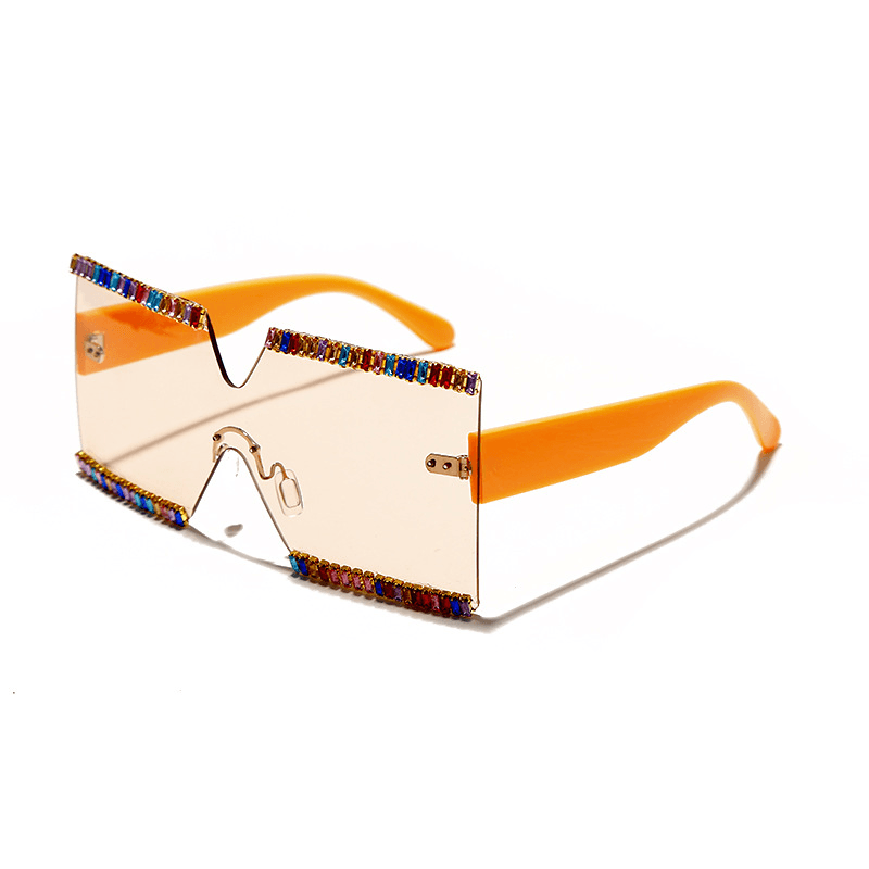 large frame rhinestone sunglasses, view 13 - MRSLM