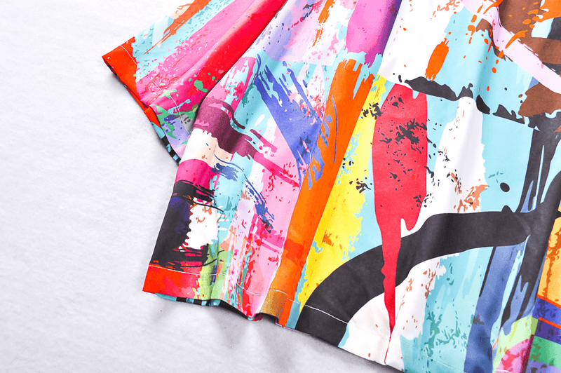 Loose kimono-style graffiti robe coat, view 4 - MRSLM