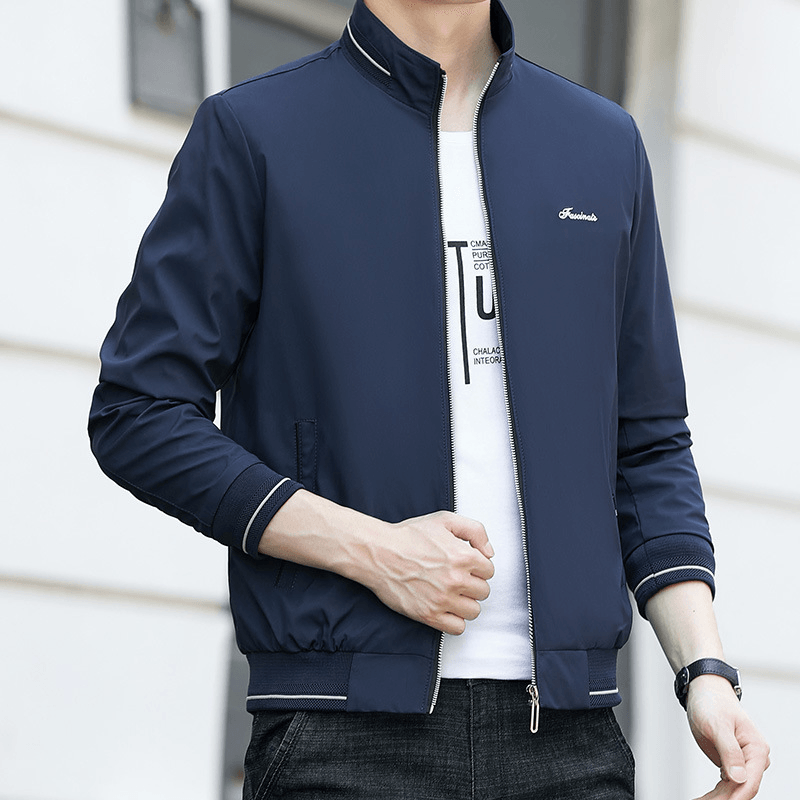 men's korean style zip jacket, view 3 - MRSLM