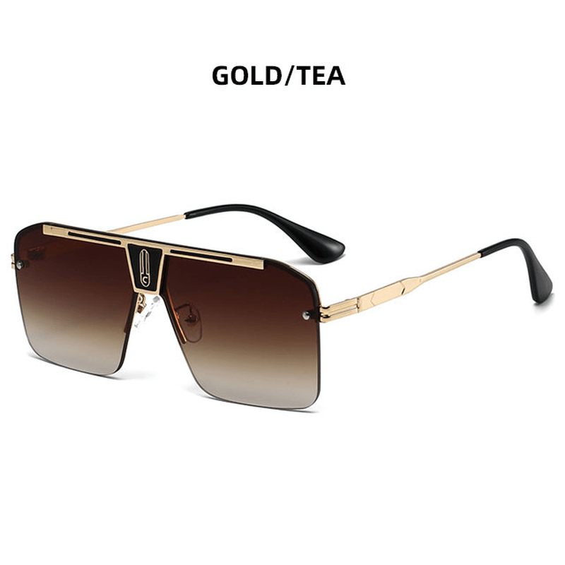 large square metal sunglasses, view 7 - MRSLM