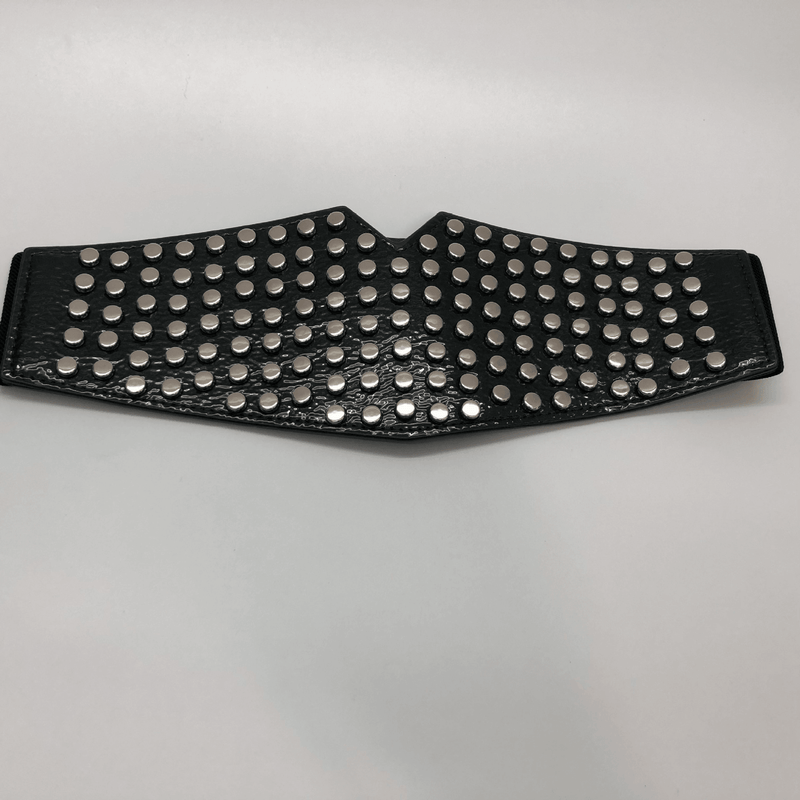 women's decorative PU leather waist belt, view 3 - MRSLM