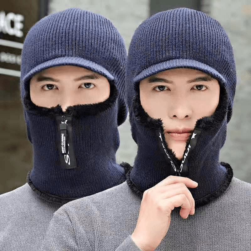 men's warm hat with thick fur, view 3 - MRSLM