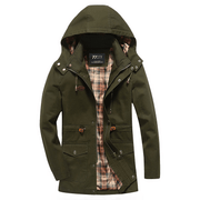 men's military-style mid-length jacket, view 3 - MRSLM