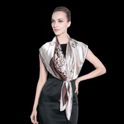ladies printed silk scarf, view 7 - MRSLM