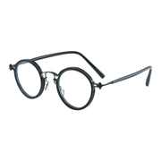 Retro round blue light filtering glasses, view 3 - MRSLM