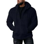 men's plush cardigan hooded jacket, view 4 - MRSLM