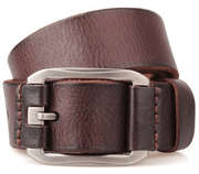 Men's leather pin buckle belt, view 2 - MRSLM