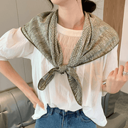 retro geometric large square scarf - MRSLM