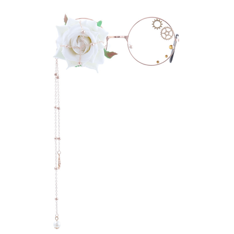 handmade lolita flower glasses, view 3 - MRSLM