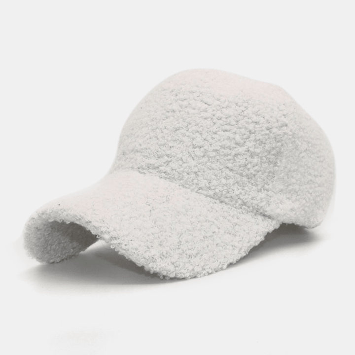 Women Lamb Hair Warm Winter Outdoor Sunvisor Casual Couple Hat Baseball Hat - MRSLM