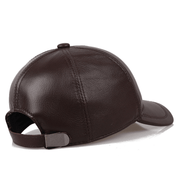 genuine leather baseball cap, view 3 - MRSLM