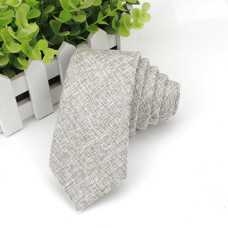 Men'S Neckties Wholesale Super Narrow Spot Imitation Wool 6Cm - MRSLM