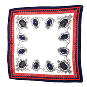 women's small square floral scarf, view 6 - MRSLM