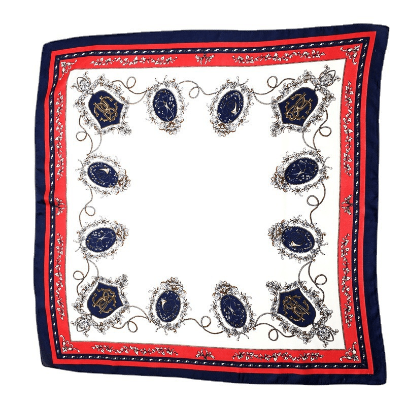 women's small square floral scarf, view 6 - MRSLM