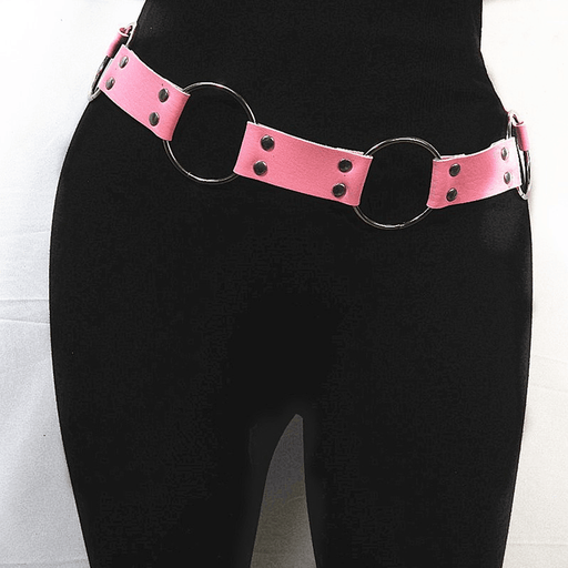 punk style concave waist belt, view 6 - MRSLM