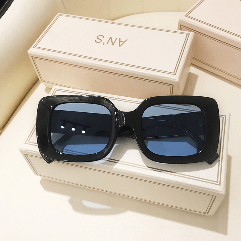 Ladies' square big frame sunglasses, view 7 - MRSLM