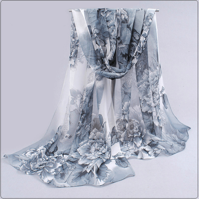 ladies chiffon scarf, view 3 - MRSLM