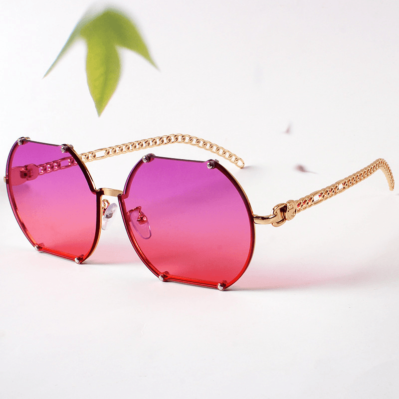 irregular rimless sunglasses, view 4 - MRSLM