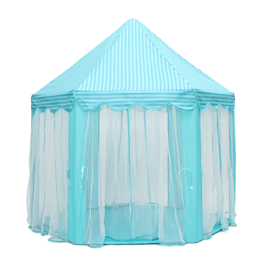 Ipree® 140X135Cm Kids Play Tent Princess Folding Portable Toys Game Play House Children Castle Gifts Garden Outdoor Home - MRSLM