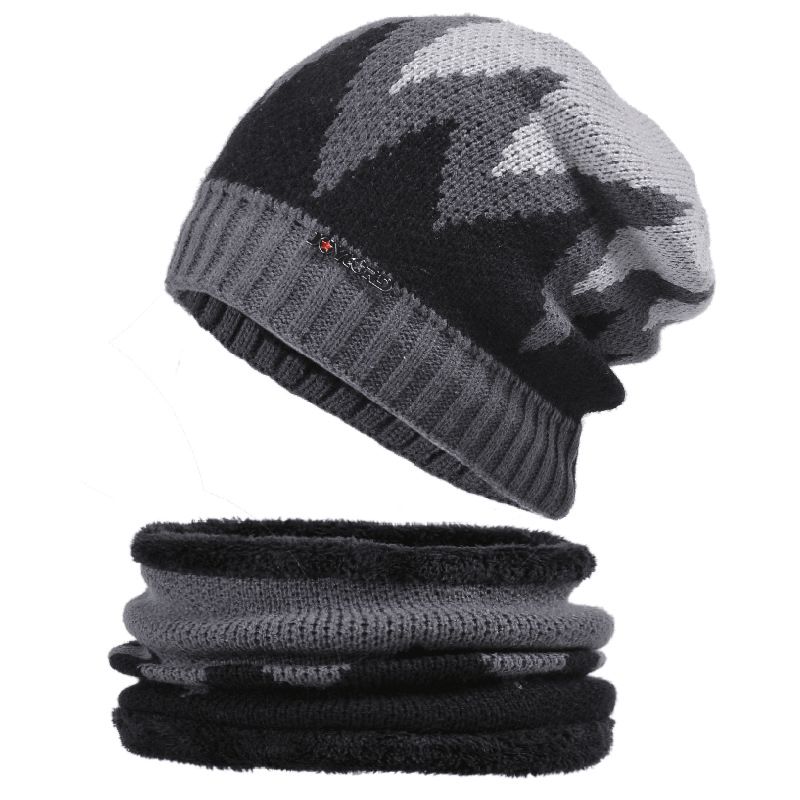 men's flame knitted wool hat, view 3 - MRSLM