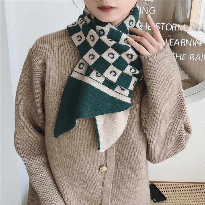 Fashionable Ladies All-Match Student Letter Warm Scarf - MRSLM