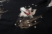Men'S Hoodie Sweater Chinese Style Full Width Embroidery - MRSLM
