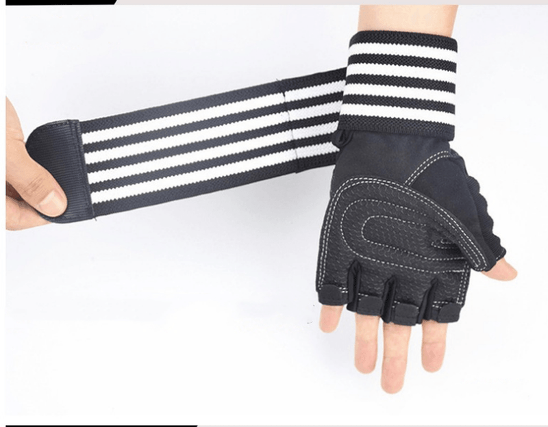 Half-finger compression gym gloves, view 5 - MRSLM