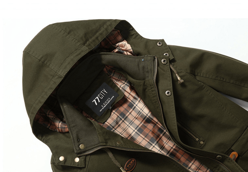 men's military-style mid-length jacket, view 5 - MRSLM